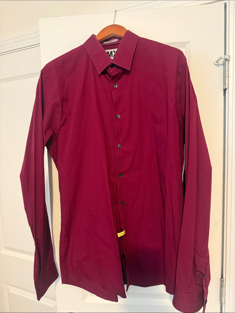 Express Men's Long-Sleeve Dress Shirt - Wine